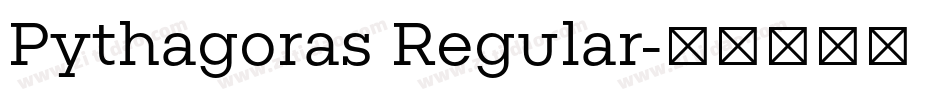 Pythagoras Regular字体转换